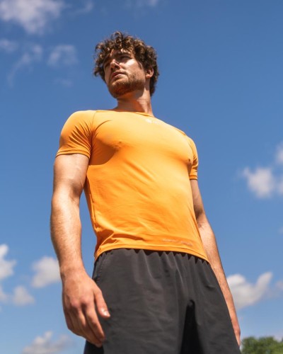 TooBasic Maglia allenamento a attività sportive Uomo Second Skin Light Orange