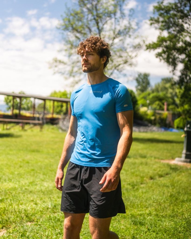 TooBasic Maglia allenamento a attività sportive Uomo Second Skin Grecian Blue