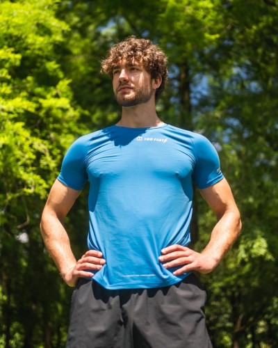 TooBasic Maglia allenamento a attività sportive Uomo Second Skin Grecian Blue